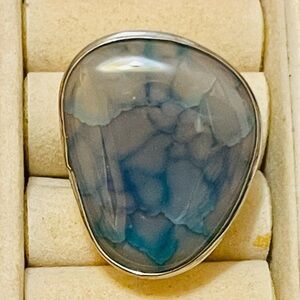 Natural Agate Gemstone Ring Adjustable